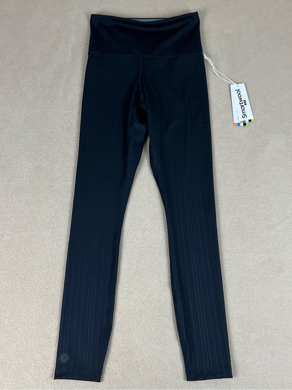 Smartwool Active Rib Ribbed Legging, Black. Quick Dry. Women's Sz Small.